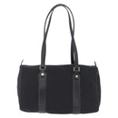 Salvatore Ferragamo Gancini Tote Bag Canvas Black Gold Auth ka6807-3