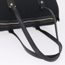 Salvatore Ferragamo Gancini Tote Bag Canvas Black Gold Auth ka6807-7