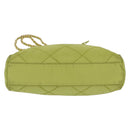 PRADA Chain Shoulder Bag Nylon LIme Green Gold Auth ka6808V-11