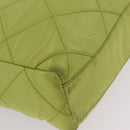 PRADA Chain Shoulder Bag Nylon LIme Green Gold Auth ka6808V-12