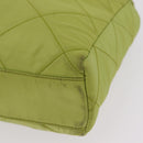 PRADA Chain Shoulder Bag Nylon LIme Green Gold Auth ka6808V-13