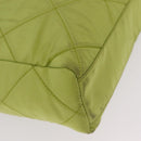 PRADA Chain Shoulder Bag Nylon LIme Green Gold Auth ka6808V-14