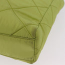 PRADA Chain Shoulder Bag Nylon LIme Green Gold Auth ka6808V-15