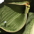 PRADA Chain Shoulder Bag Nylon LIme Green Gold Auth ka6808V-25