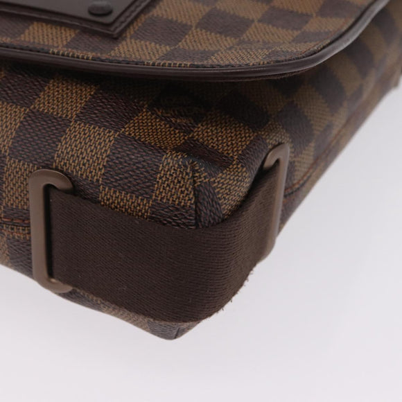 LOUIS VUITTON Damier Ebene Brooklyn PM Shoulder Bag N51210 LV Auth ka6810V