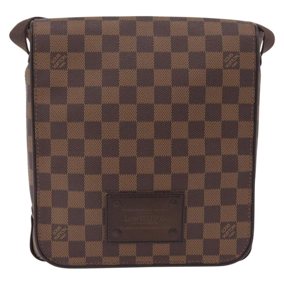 LOUIS VUITTON Damier Ebene Brooklyn PM Shoulder Bag N51210 LV Auth ka6810V