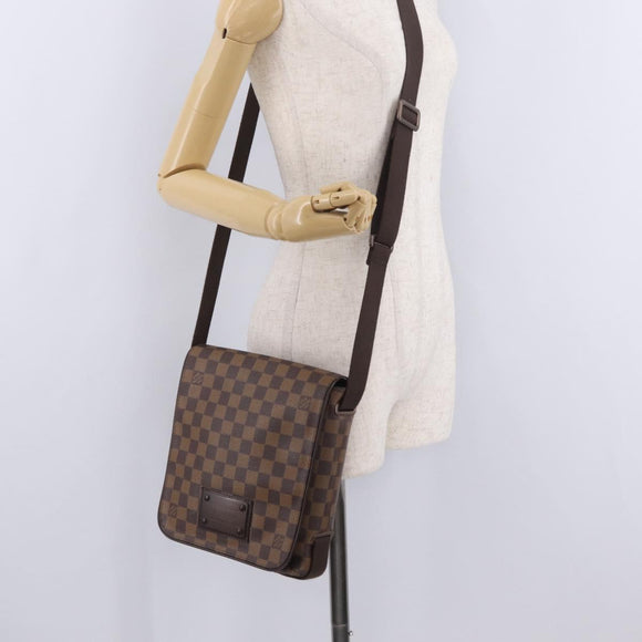 LOUIS VUITTON Damier Ebene Brooklyn PM Shoulder Bag N51210 LV Auth ka6810V