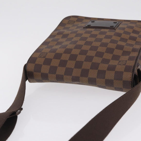 LOUIS VUITTON Damier Ebene Brooklyn PM Shoulder Bag N51210 LV Auth ka6810V