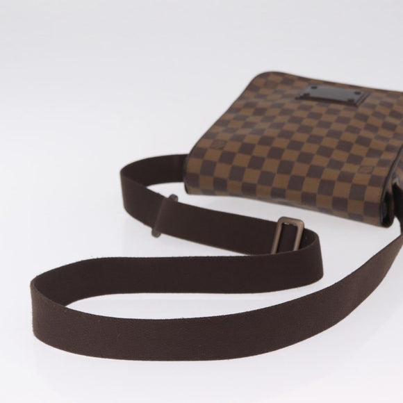 LOUIS VUITTON Damier Ebene Brooklyn PM Shoulder Bag N51210 LV Auth ka6810V