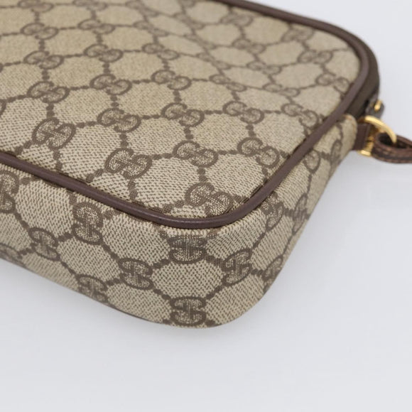 GUCCI GG Supreme Shoulder Bag PVC Beige Gold 007 115 6428 4002 Auth ka6811A