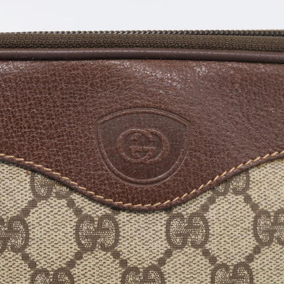 GUCCI GG Supreme Shoulder Bag PVC Beige Gold 007 115 6428 4002 Auth ka6811A