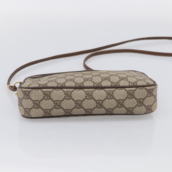 GUCCI GG Supreme Shoulder Bag PVC Beige Gold 007 115 6428 4002 Auth ka6811A