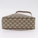 GUCCI GG Supreme Web Sherry Line Bag PVC Beige Gold 66 02 049 Auth ka6812-12