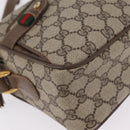 GUCCI GG Supreme Web Sherry Line Bag PVC Beige Gold 66 02 049 Auth ka6812-13