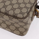 GUCCI GG Supreme Web Sherry Line Bag PVC Beige Gold 66 02 049 Auth ka6812-16