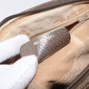 GUCCI GG Supreme Web Sherry Line Bag PVC Beige Gold 66 02 049 Auth ka6812-28