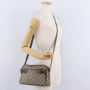 GUCCI GG Supreme Web Sherry Line Bag PVC Beige Gold 66 02 049 Auth ka6812-29