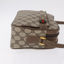 GUCCI GG Supreme Web Sherry Line Bag PVC Beige Gold 66 02 049 Auth ka6812-4