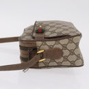 GUCCI GG Supreme Web Sherry Line Bag PVC Beige Gold 66 02 049 Auth ka6812-5