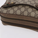GUCCI GG Supreme Web Sherry Line Bag PVC Beige Gold 66 02 049 Auth ka6812-7