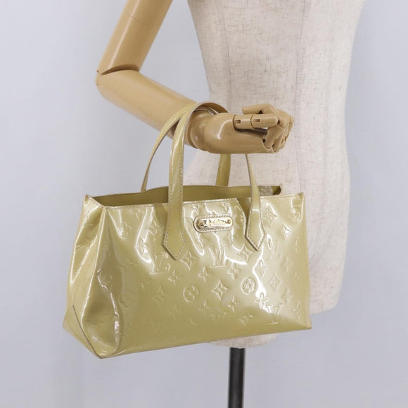 LOUIS VUITTON Monogram Vernis Wilshire PM Bag Broncorail M91452 LV Auth ka6815