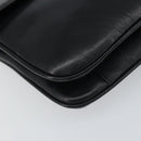 CELINE Chain Shoulder Bag Leather Black Gold Auth ka682-14