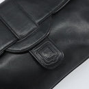 CELINE Chain Shoulder Bag Leather Black Gold Auth ka682-17
