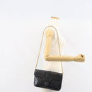 CELINE Chain Shoulder Bag Leather Black Gold Auth ka682-23