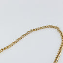 CELINE Chain Shoulder Bag Leather Black Gold Auth ka682-8