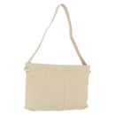 LOEWE Shoulder Bag Suede Ivory Gold Auth ka6822-1