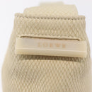 LOEWE Shoulder Bag Suede Ivory Gold Auth ka6822-14