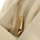LOEWE Shoulder Bag Suede Ivory Gold Auth ka6822-15