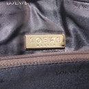 LOEWE Shoulder Bag Suede Ivory Gold Auth ka6822-16