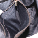 LOEWE Shoulder Bag Suede Ivory Gold Auth ka6822-21
