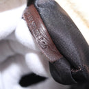 LOEWE Shoulder Bag Suede Ivory Gold Auth ka6822-22