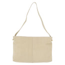 LOEWE Shoulder Bag Suede Ivory Gold Auth ka6822-3