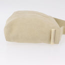 LOEWE Shoulder Bag Suede Ivory Gold Auth ka6822-4
