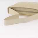 LOEWE Shoulder Bag Suede Ivory Gold Auth ka6822-7