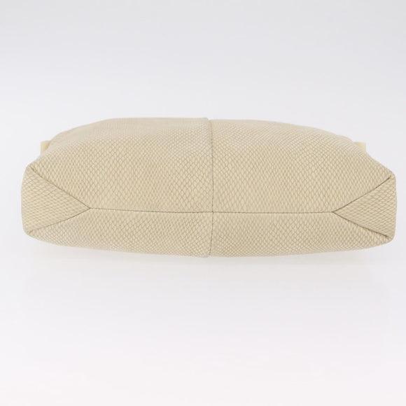 LOEWE Shoulder Bag Suede Ivory Gold Auth ka6822