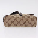 GUCCI GG Canvas Waist bag Beige Silver 92543 Auth ka6823-12