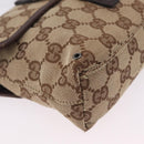 GUCCI GG Canvas Waist bag Beige Silver 92543 Auth ka6823-13