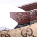 GUCCI GG Canvas Waist bag Beige Silver 92543 Auth ka6823-26