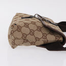 GUCCI GG Canvas Waist bag Beige Silver 92543 Auth ka6823-4