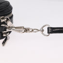 Miu Miu Matelasse Shoulder Bag Leather Black Silver Auth ka6824V-16