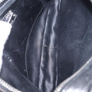 Miu Miu Matelasse Shoulder Bag Leather Black Silver Auth ka6824V-20