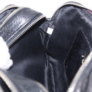 Miu Miu Matelasse Shoulder Bag Leather Black Silver Auth ka6824V-22