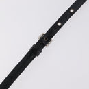 Miu Miu Matelasse Shoulder Bag Leather Black Silver Auth ka6824V-9