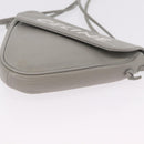 CELINE Triangle Bag Leather Gray Auth ka6826A-11