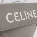 CELINE Triangle Bag Leather Gray Auth ka6826A-15