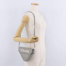 CELINE Triangle Bag Leather Gray Auth ka6826A-21